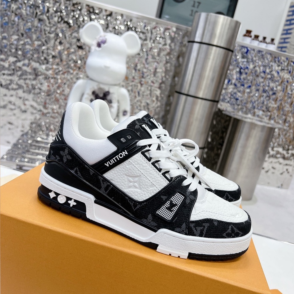 Louis Vuitton Black and White Men's Boots